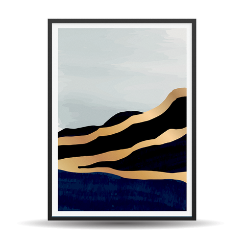 Blue & Gold Landscape #2