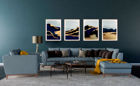 Blue & Gold Landscape #2