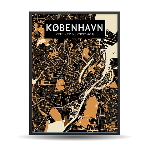 København Lighting Map Orange