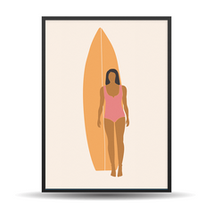 Surf Female set af "Female #1 - Female #2 - Female #3" billedvæg