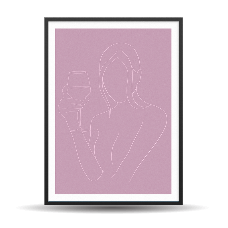 Line Art Wine Nr. 8