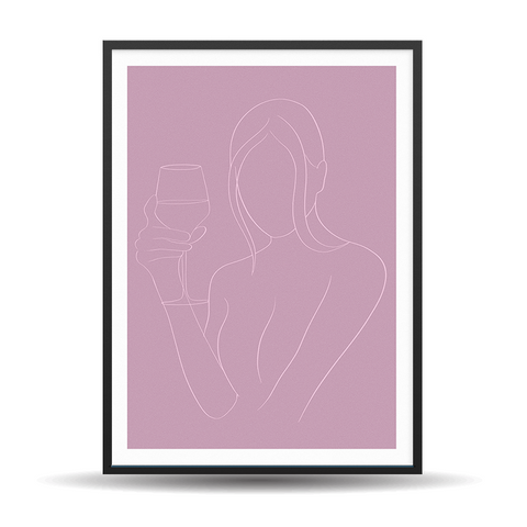 Line Art Wine Nr. 8