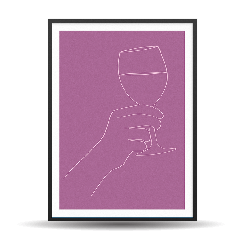 Line Art Wine Nr. 9